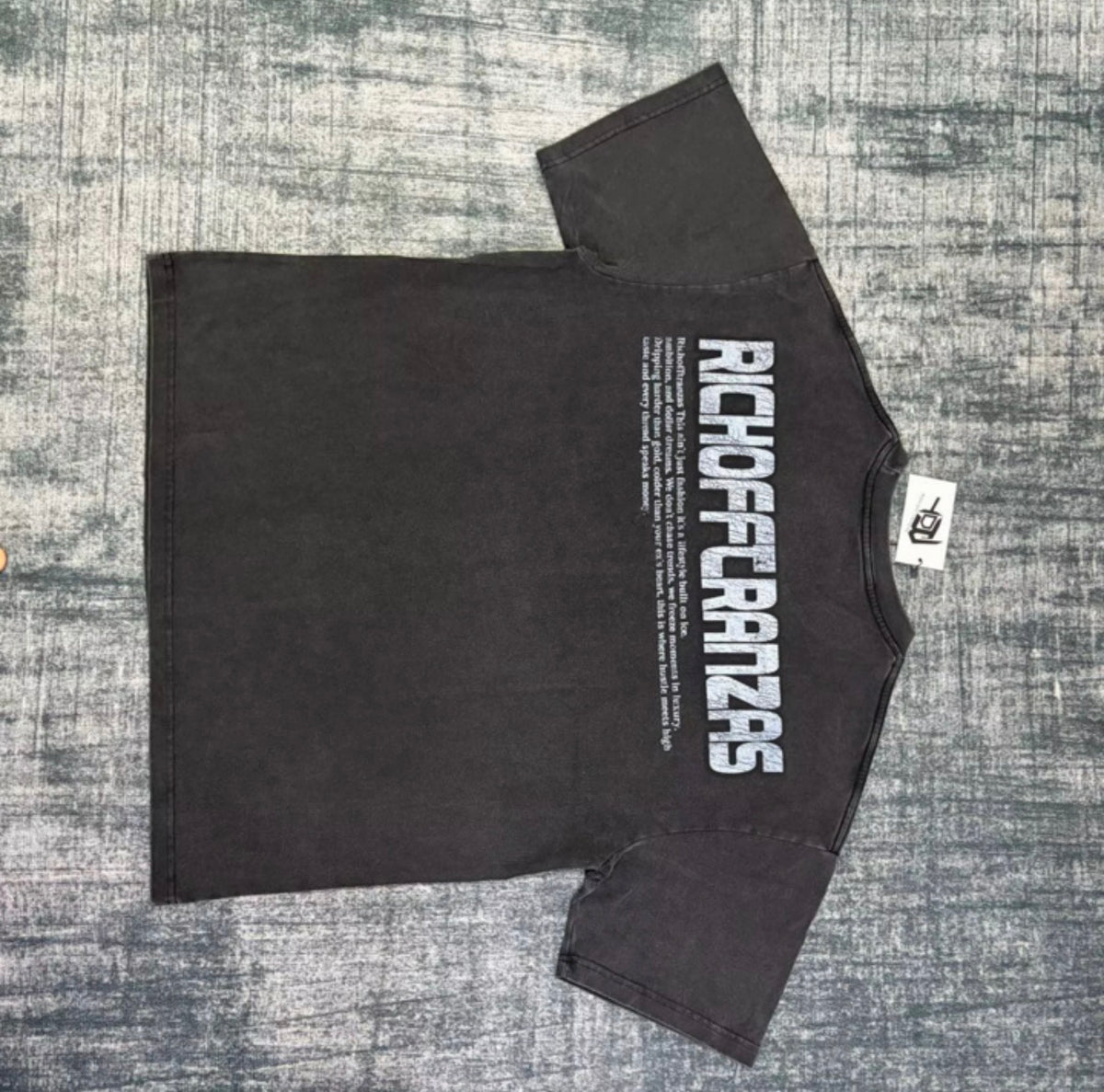 RichOffTranzas “Frozen Assets” Oversized Tee – Vintage Black